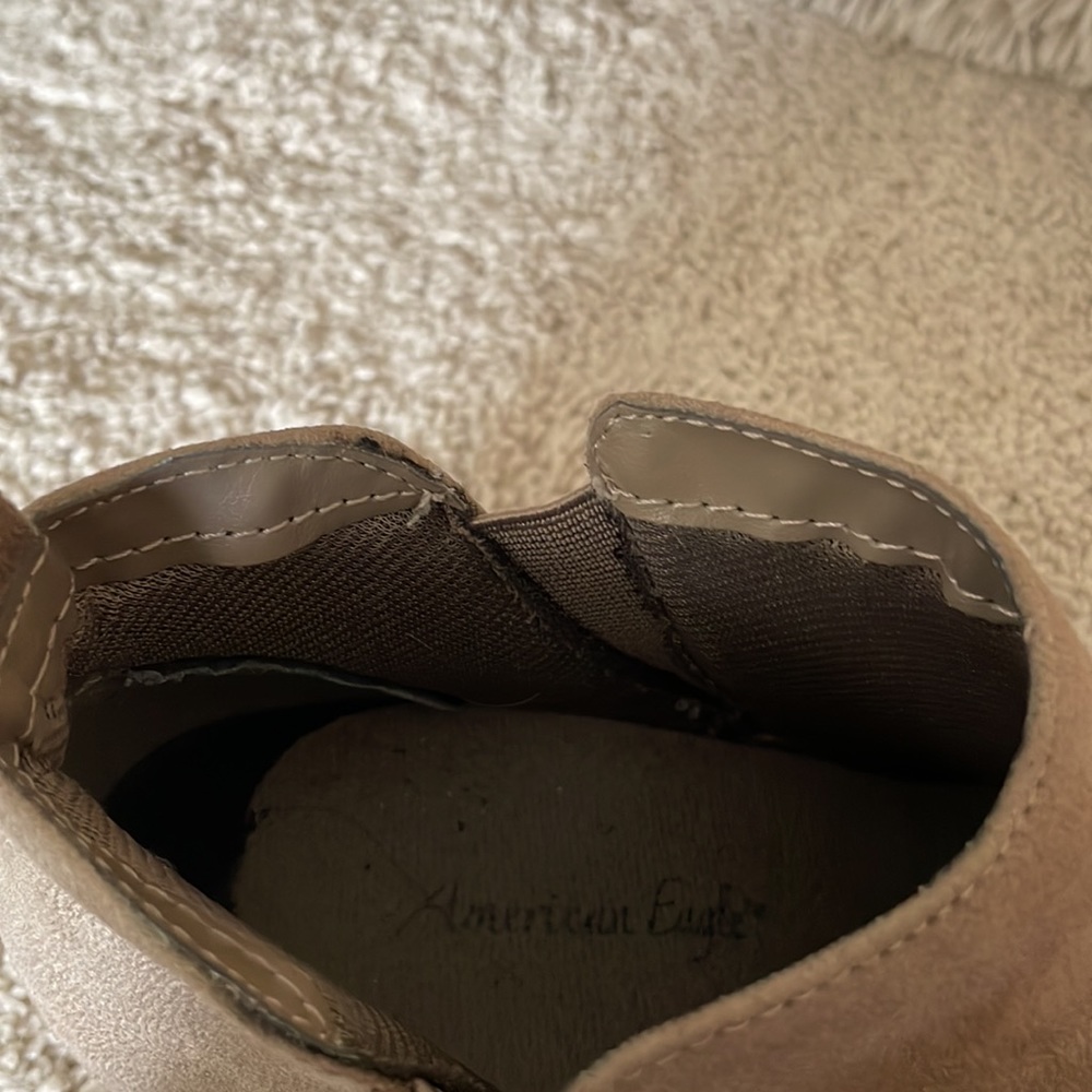 Ankle Boots Beige Tan Size 6.5 - Picture 14 of 16